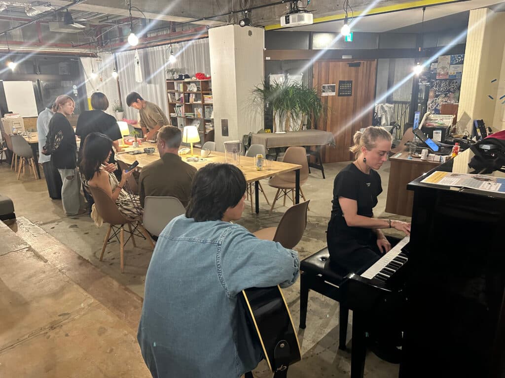 Coworking space desks